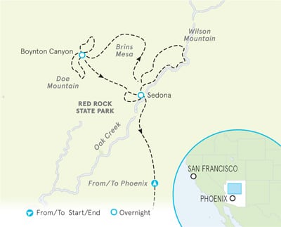 Sedona Walking and Hiking Tour Map
