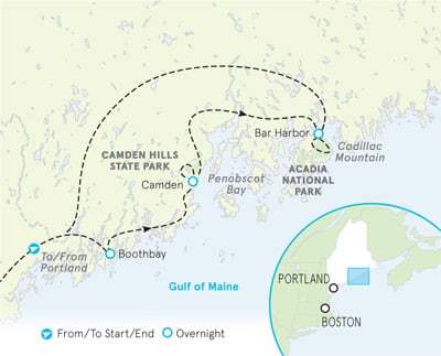 Maine walking map
