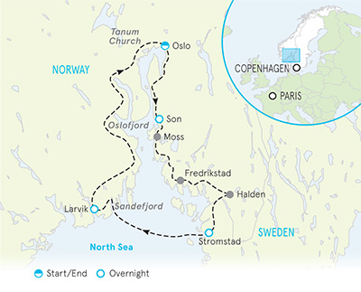 Norway & Sweden Tour Map