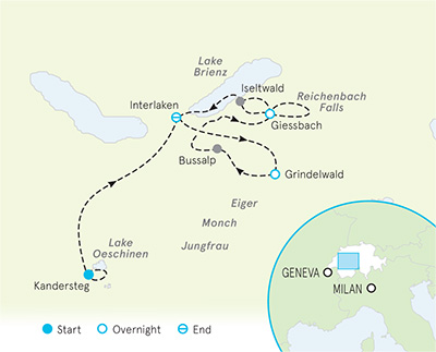 Switzerland Tour Map