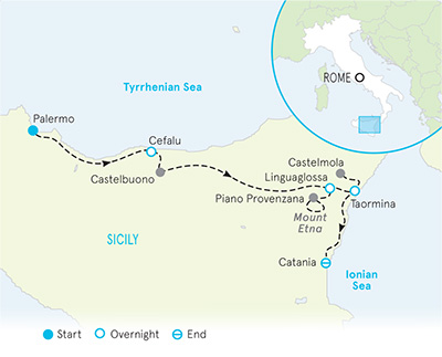 Sicily Italy Tour Map