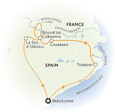 Spain walking tour map
