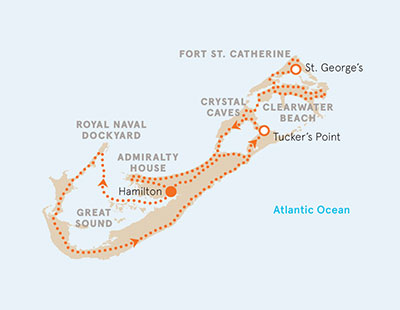 Bermuda bike tour map