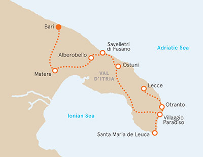 Puglia Italy Biking Map