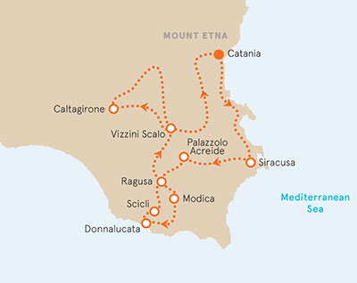 Sicily Italy Biking Map
