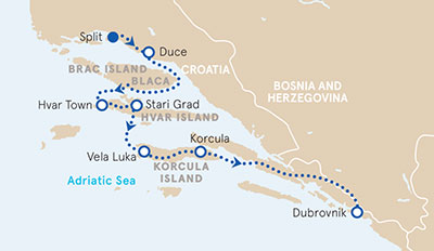 Dalmation Coast Map
