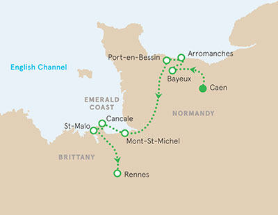 Brittany Normandy France Map