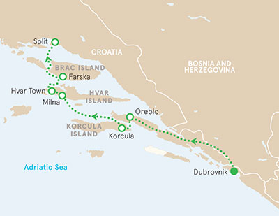Dalmatian Coast Croatia Map