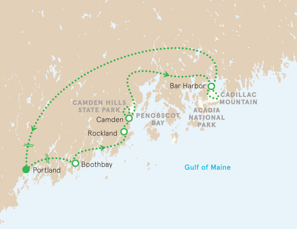 Maine walking map