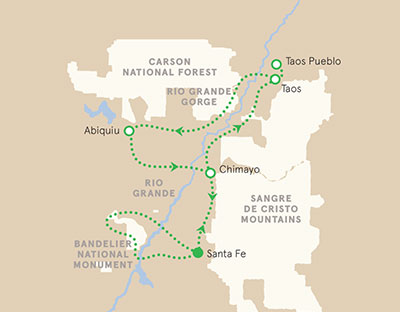 mexico hiking fe santa tour trips taos walking