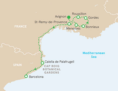 Provence and Costa Brava Walking Map