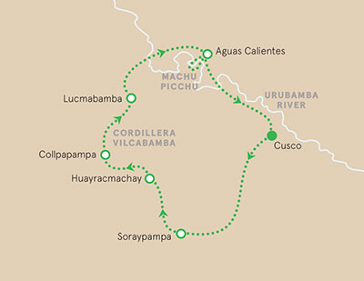 Peru trekking map