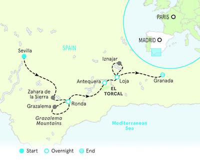 Andalucia Bike Tour map
