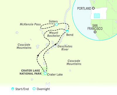 Oregon Crater Lake Map