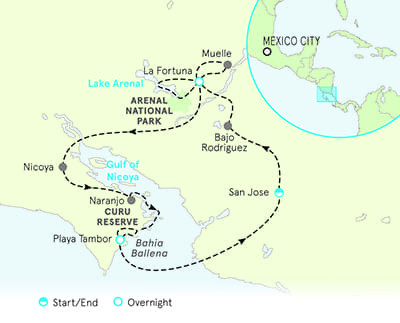 Costa Rica Biking Map
