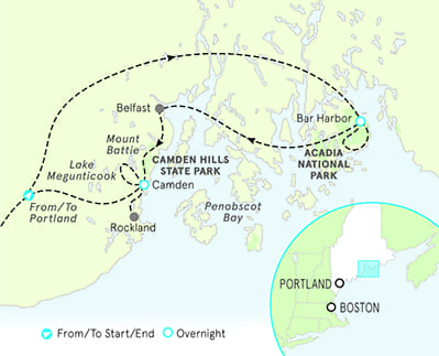 Maine Biking Map