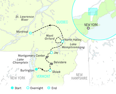 Vermont Quebec Map