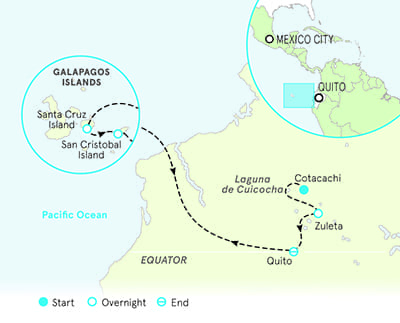 Ecuador and Galapagos Multisport Map