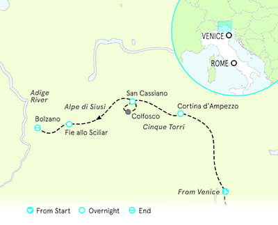 Dolomites Italy Map