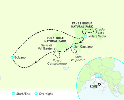 Dolomites Italy Map