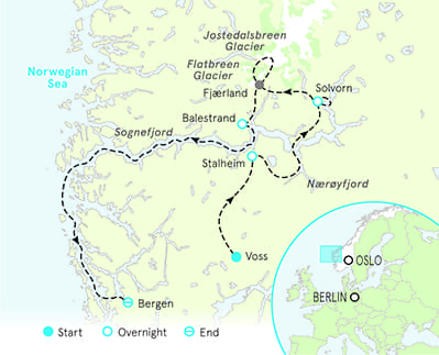Norway walking tour map
