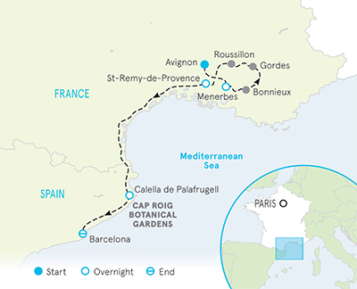 Provence and Costa Brava Walking Map