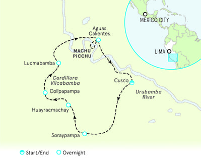 Peru trekking map