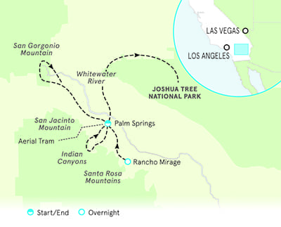 Palm Springs and Joshua Tree Walking Tour Map