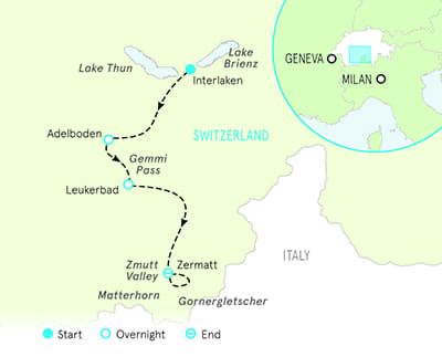 Switzerland Walking Map