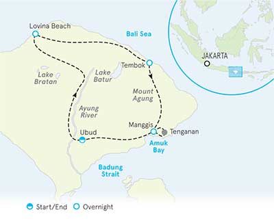 Bali Bike Tour Map