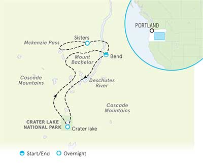 Oregon Crater Lake Map