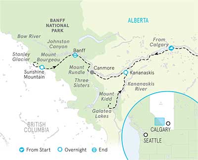 Banff & Kananaskis Map