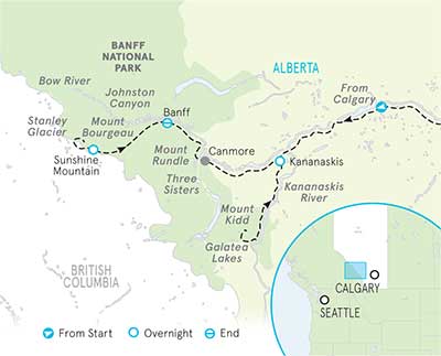 Banff & Kananaskis Map
